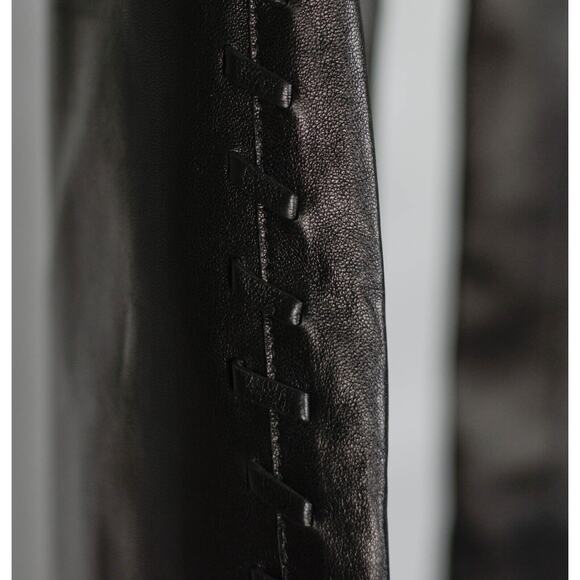 Santacroce Leather Pants IT 44, US S 2/4 Leather Laced Legs Retail $1295 - Picture 3 of 7